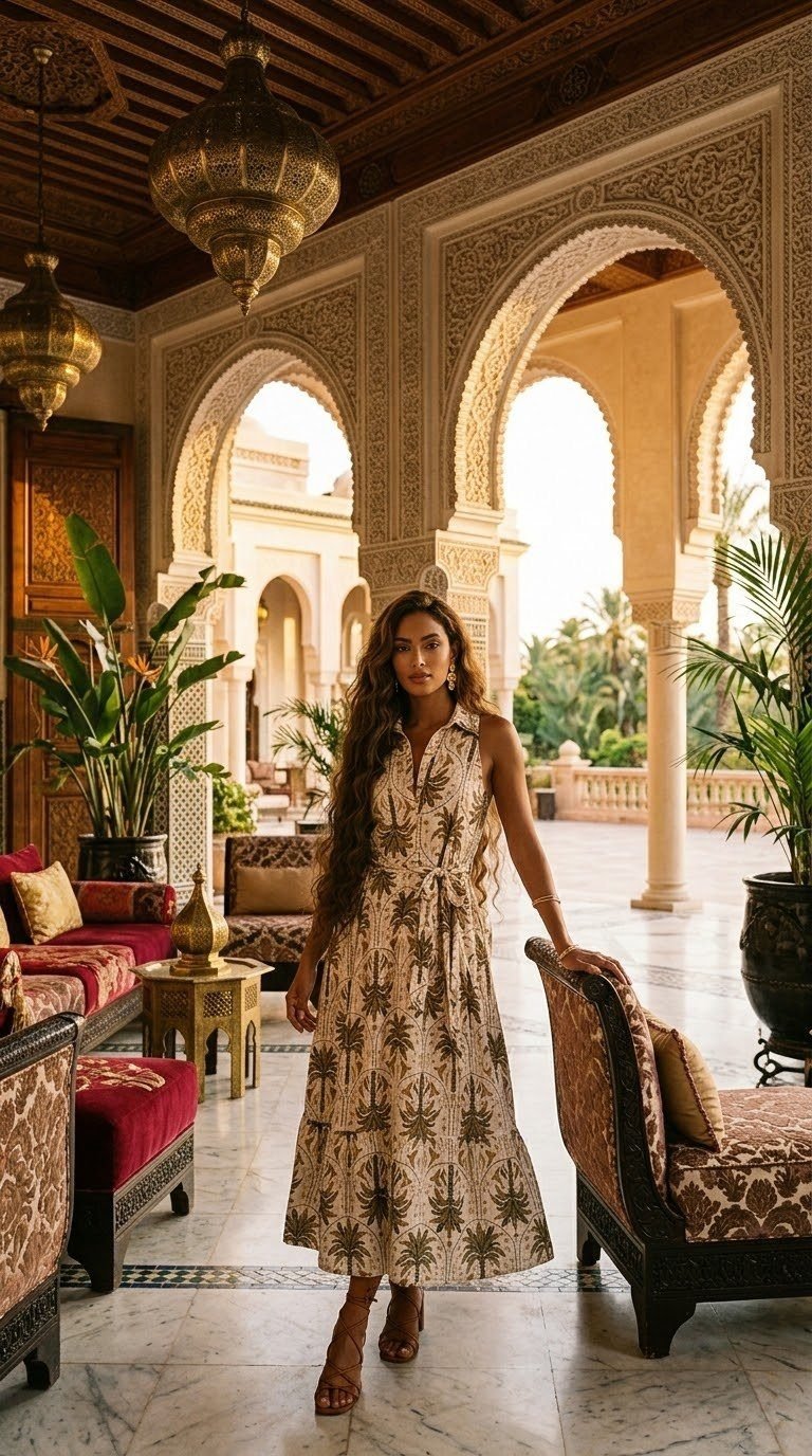 Robe longue fleurie Jardin — PARISIANA